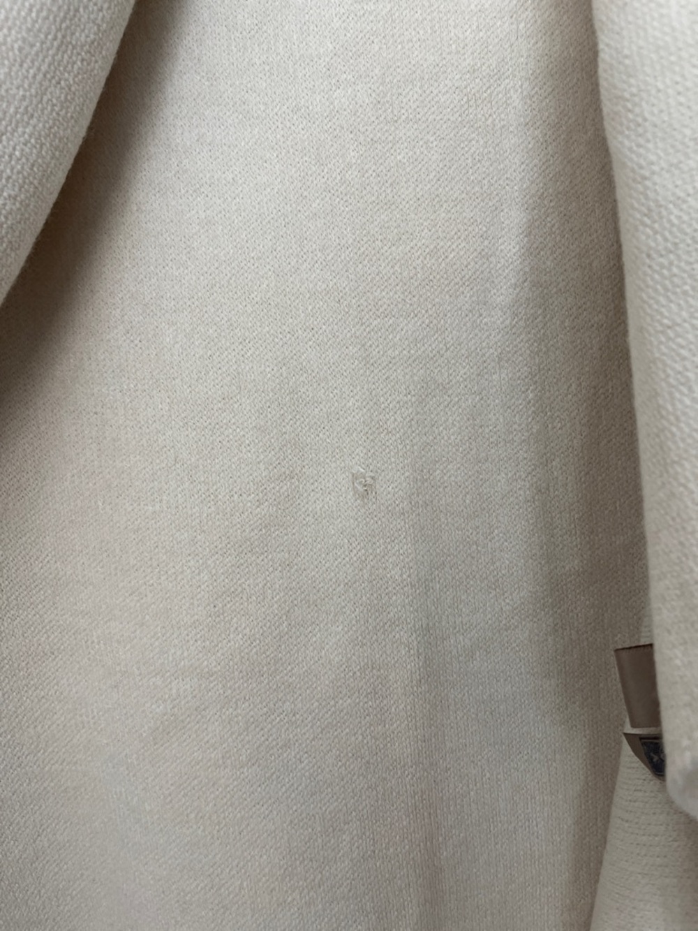 Look Cream Knit Open Front Draped Sleeveless Cardigan Vest - One Size - Picture 3 of 12